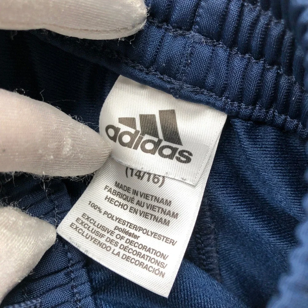 Adidas‎ 3 Stripe Jogger Track Pants Youth Boys 14/16 Blue White Active
